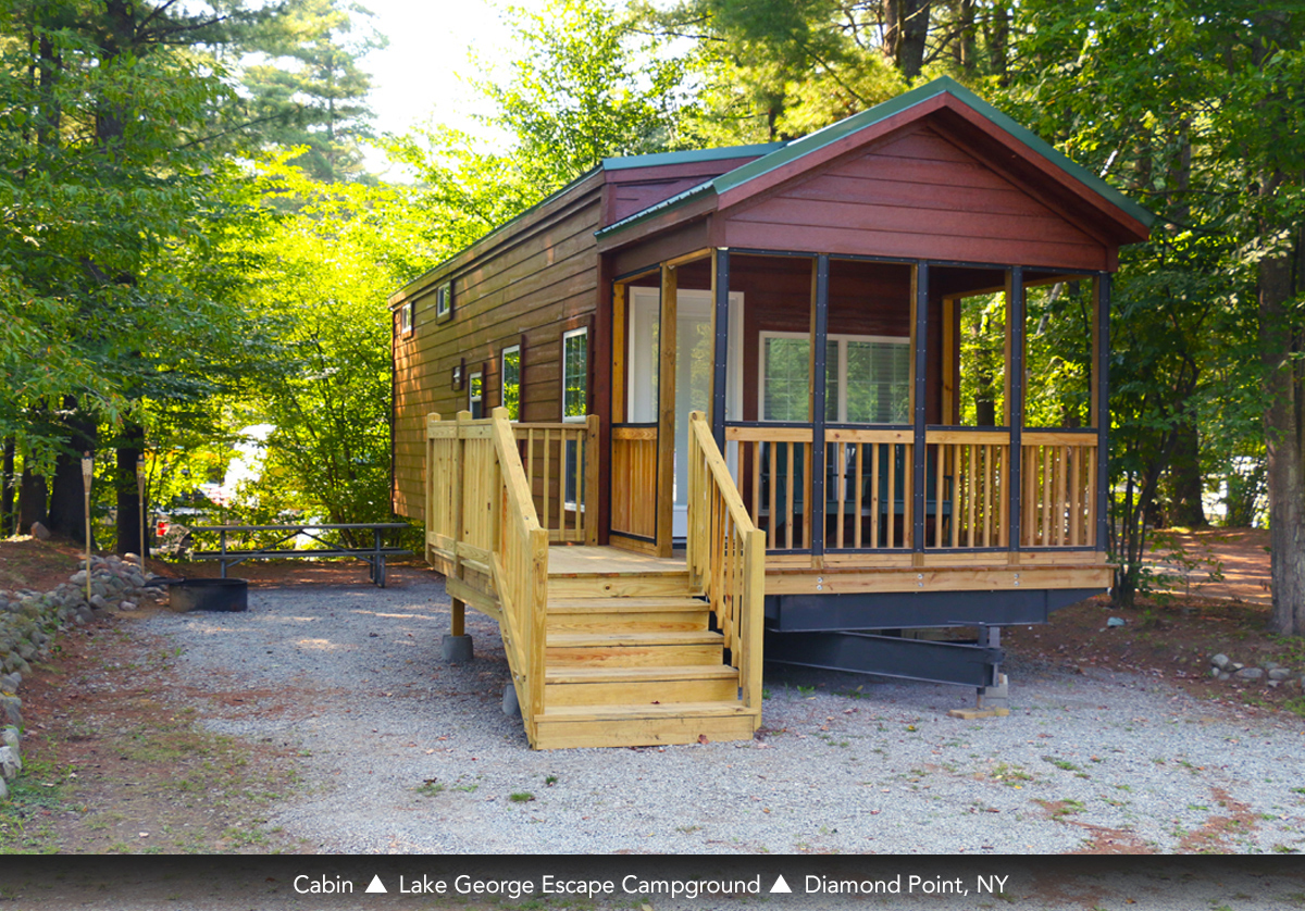 Cabin at Lake George Escape Campground, Diamond Point, NY