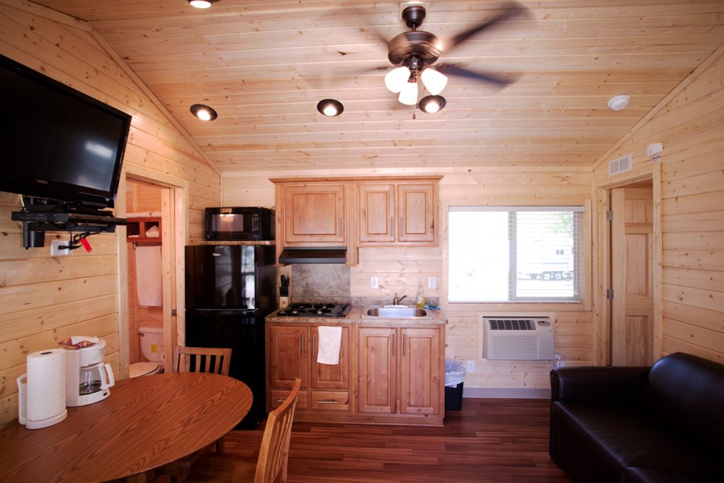 Cabin interior at Soledad Canyon, near Los Angeles.