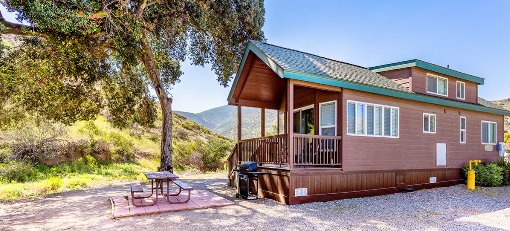 A cozy cabin at Pio Pico, near San Diego.