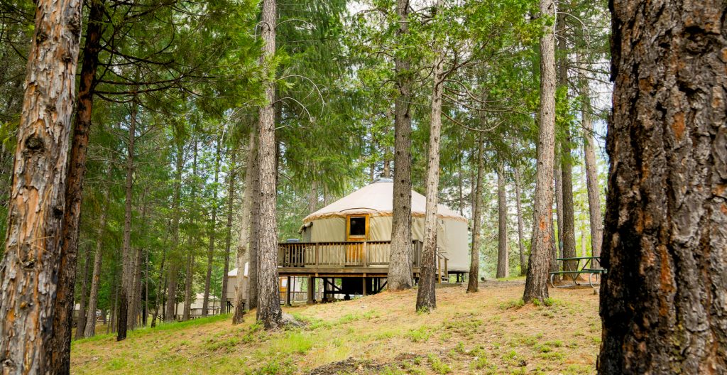 Make 2020 the year of the yurt at Yosemite Lakes in CA.