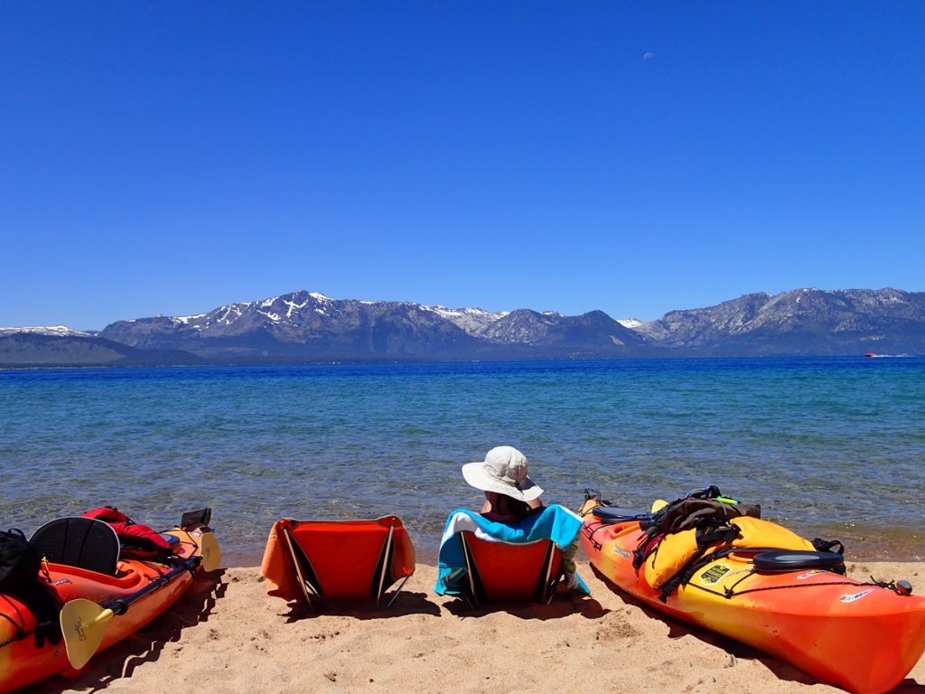 Kayaking on Lake Tahoe
