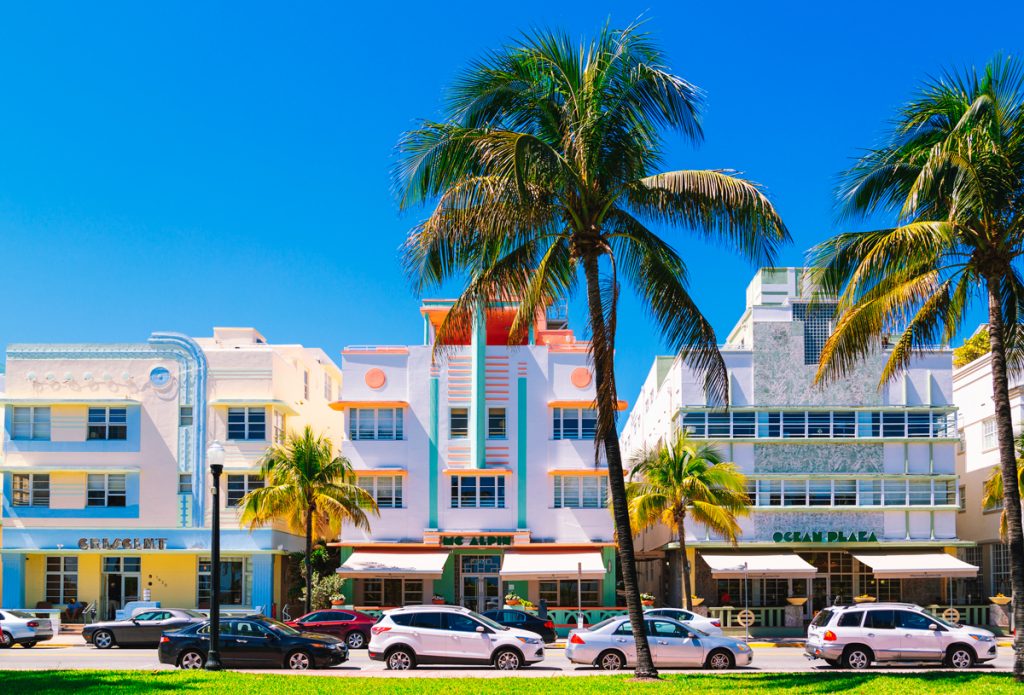 Ocean Drive in South Beach, Miami