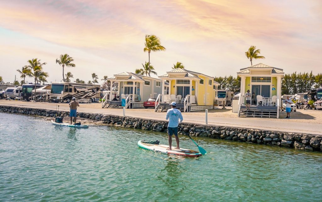 Paddleboarding at Encore Fiesta Key