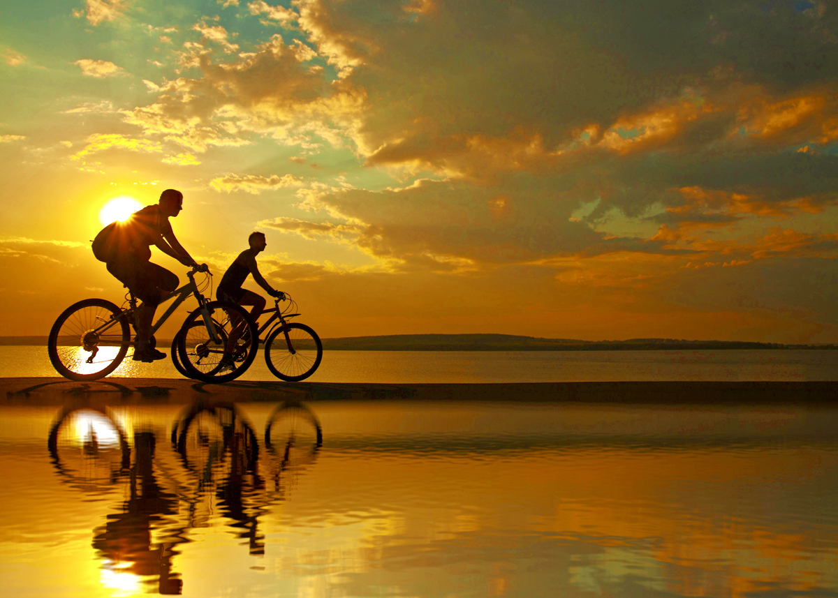 Bikers at Sunset