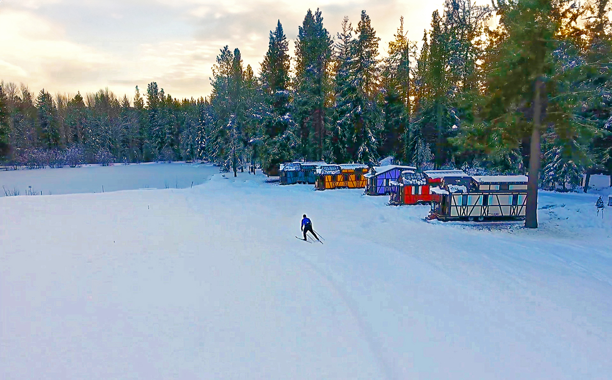 Winter at Leavenworth Tiny House Village