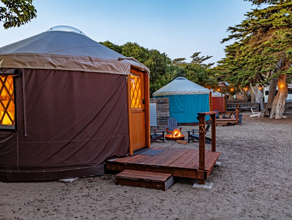 Glamping Yurts at Marina Dunes RV Park