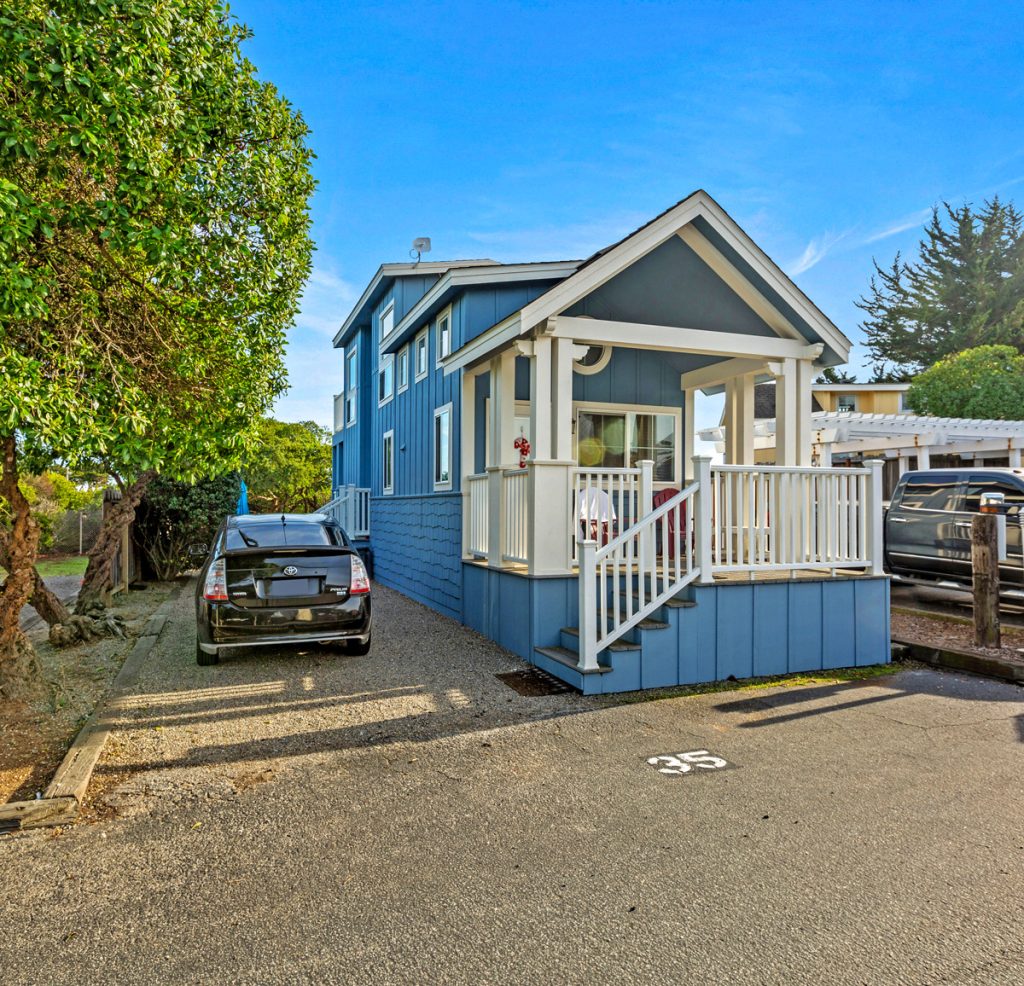 Glamping cottage at Marina Dunes RV Resort