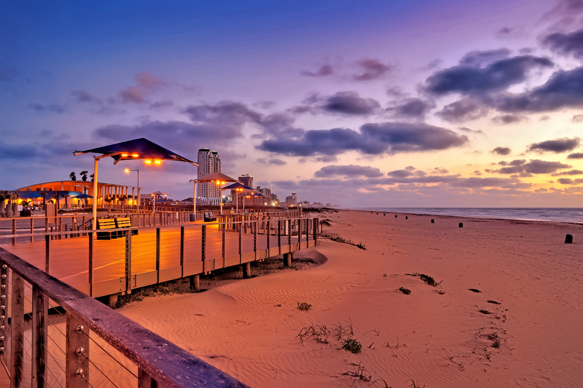 Sunrise at Isla Blanca Park, South Padre Island Texas USA